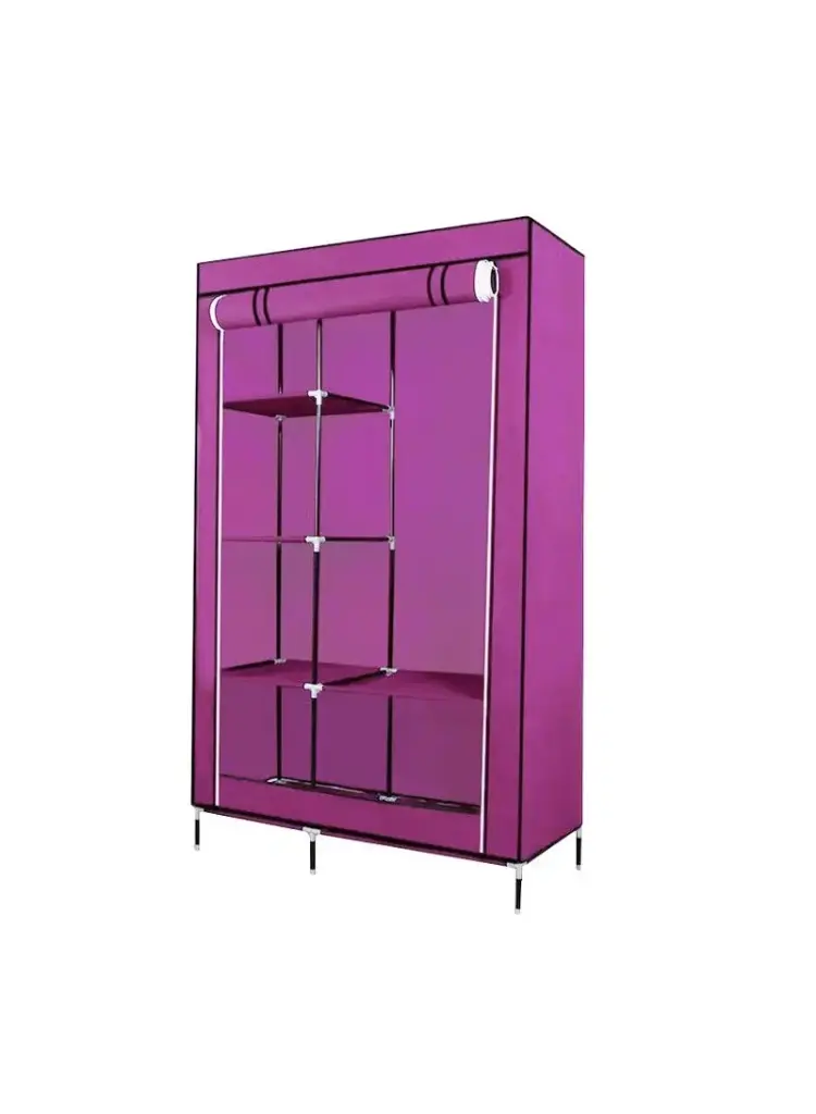 Compact Storage Wardrobe Clothes & Shoes Closet (W35.4 x D17.7 x H66.9)inch - Violet