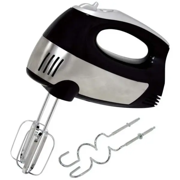 Nasco 300 Watts Hand Mixer Silver And Black Design