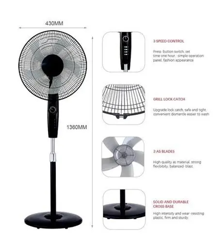LUXURY FLOOR FAN 16INCH
