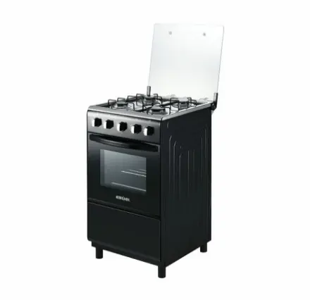 BRUHM GAS COOKER BGC-5540IB – 4 GAS, SINGLE BURNER OVEN, BLACK