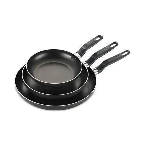 Non-Stick Frying Pan Set - 3 Piece - Black