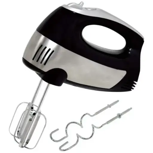 Nasco 300 Watts Hand Mixer Silver And Black Design